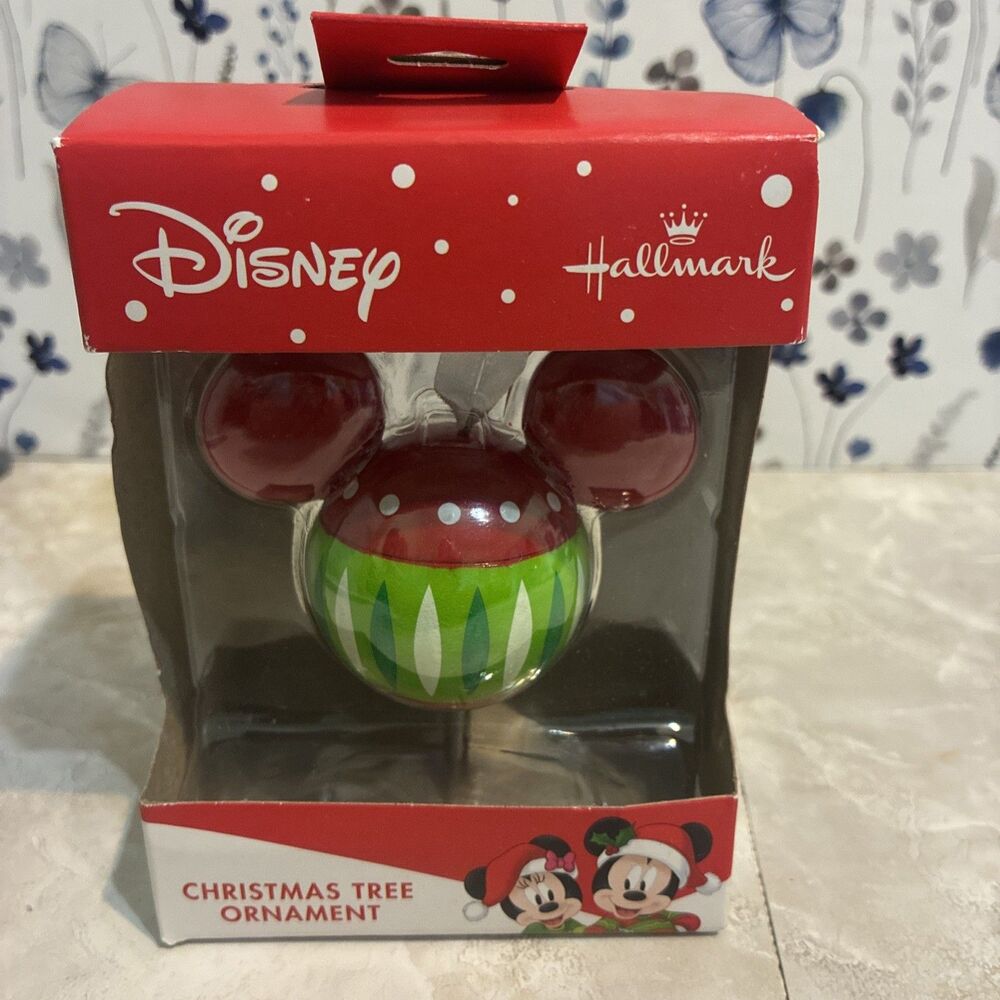 New 2020 Hallmark Disney Mickey Mouse Ears Ball Ornament Globe Christmas